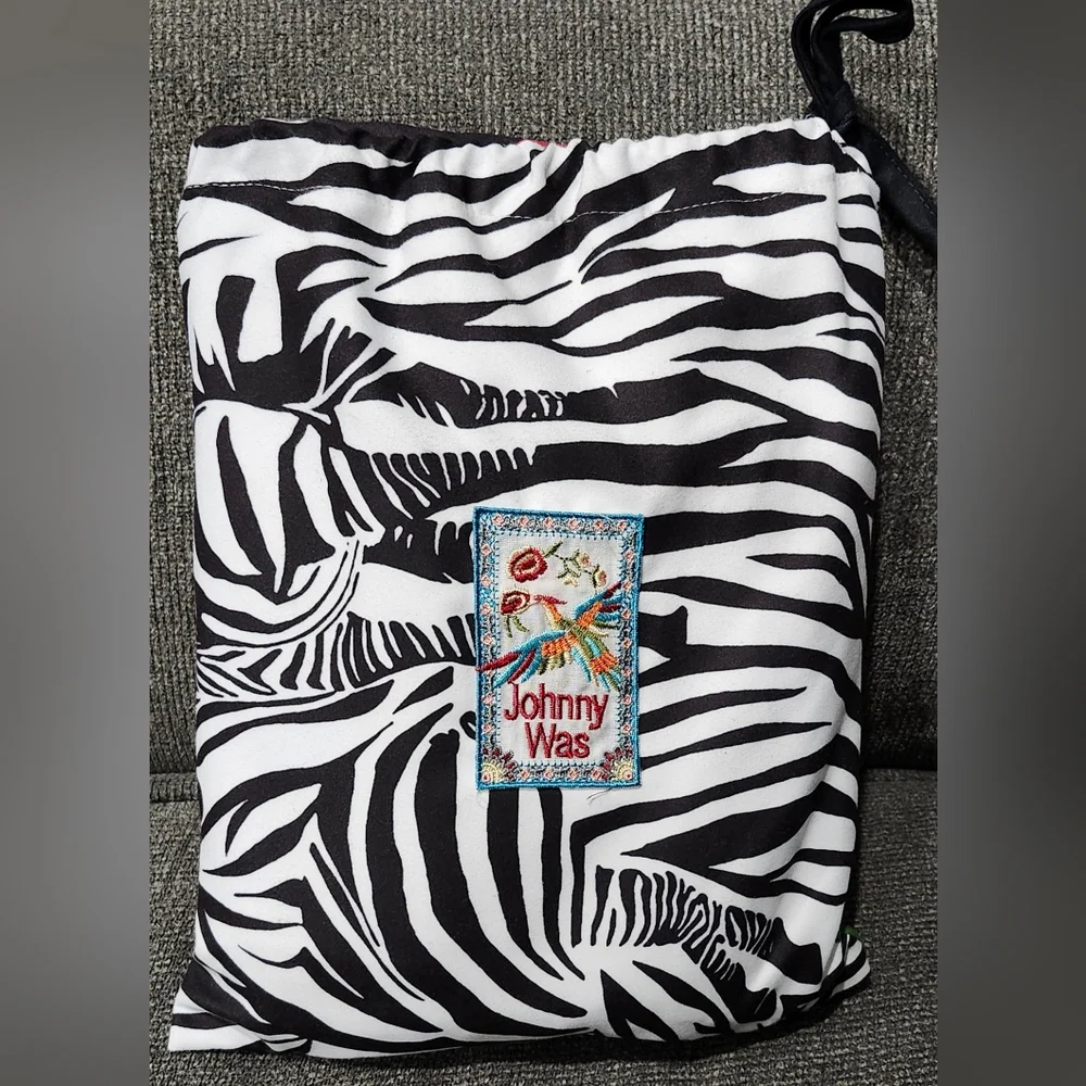 Johnny Was Aruba zebra floral beach blanket in bag. NWOT - Picture 2 of 6